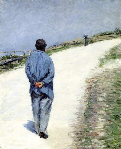 Férfi blúzt visel alkotó: Gustave Caillebotte